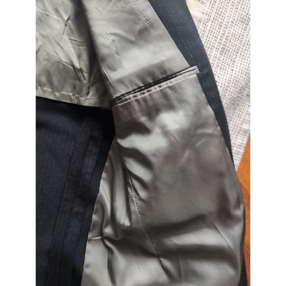 Hects Cricketeer Vintage Suit Jacket Men's 46R Dark Gray Wool Light Pinstripe - Picture 6 of 7